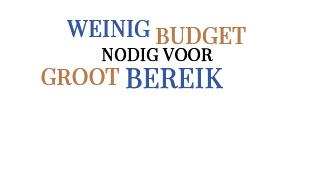1. weinig budget nodig voor facebook campagne